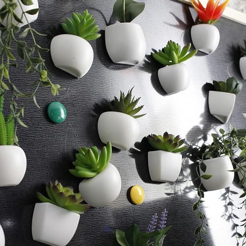 Imán decorativo 3D plantas verdes para nevera miniatura 6