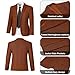 KLAYOVE Boys Retro Herringbone Tweed Suits for Kids Formal 3 Pieces Prom Suits Tuxedos Slim Fit Teens Fashion Suits Autumn Winter Daily Outfit Orange 7