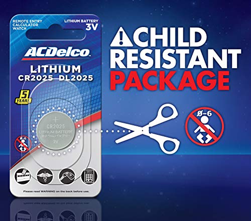 image for Powermax ACDelco CR2025 3V Lithium Coin Cell Battery, Watch and Electr