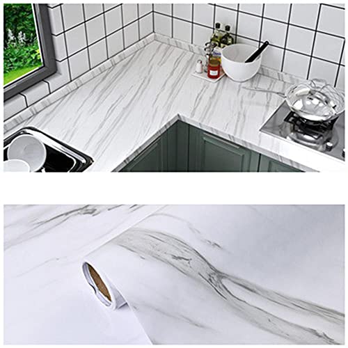 Papel pintado autoadhesivo impermeable de PVC efecto mármol para muebles de baño y cocina 2