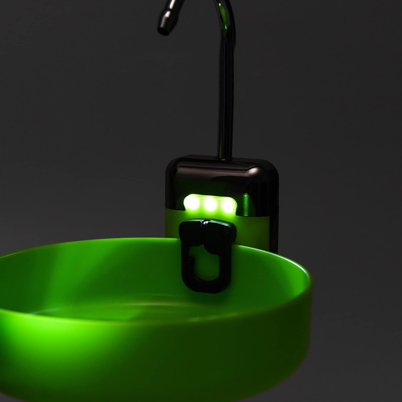 Sauerstoffpumpe, USB Lade 3 Modi ABS Aquarium Luftpumpe Dreifache Filtration Sauerstoffpumpe Smart Sensor Pumpen von Wasser LED-Licht Angeln Händewaschen Angeln Zubehör mit 240cm/94,5 Zoll Schlauch