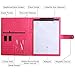 12.8 * 9.6 inch Portfolio Case Business Padfolio, Smart Phone is Usable in Document Organizer, Conference File Folder with A4/Letter Size Clipboard and Notepad - Hot Pink