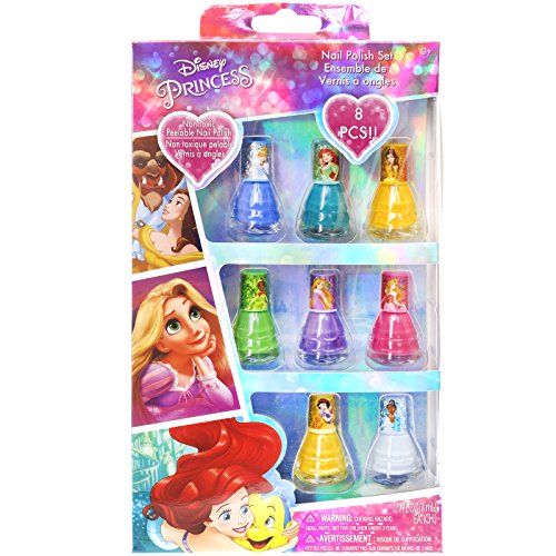 Townleygirl Disney Princess Peel-Off Nail Polish Gift Set For Kids (8), 8Count #TOP1