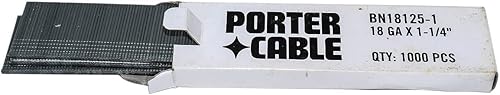 PORTER-CABLE BN18125-1 Clavo Brad de calibre 18 de 1-14 pulgadas (1000 por caja)