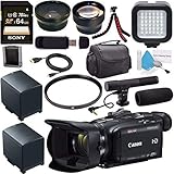 Canon VIXIA HF G40 Full HD Camcorder 1005C002 + BP-820 Lithium Ion Battery Pack + Sony 64GB SDXC Card + 58mm UV Filter + 58mm Wide Angle Lens + 58mm 2x Lens + LED Light + Condenser Mic Bundle