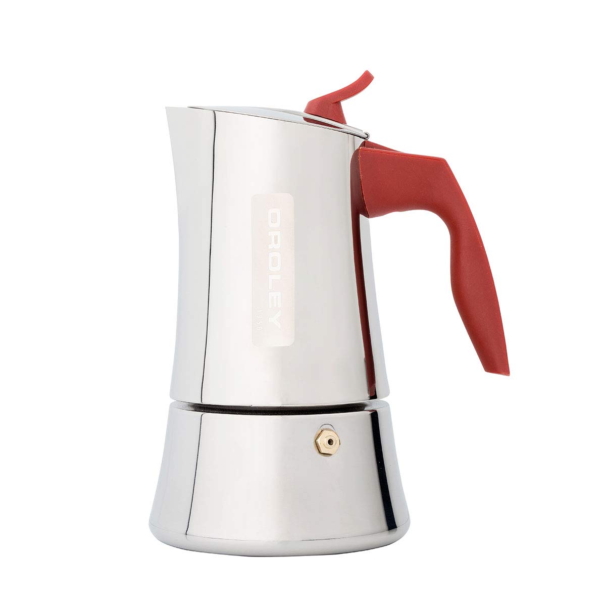 Oroley - Cafetera Italiana Stilla | Acero Inoxidable | 10 Tazas | Cafetera Inducción, Vitrocerámica, Fuego y Gas | Estilo Tradicional