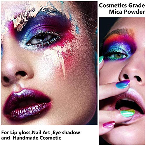 Epoxy Resin Pigment- 26 Color Glitter Mica Powder, Natural Coloring, Cosmetic Grade Pigments, Best For Epoxy Resin,Soap Making, Lip Gloss, Bath Bombs, Makeup,Paint, Candle Making And Slime(5G/Bag) #TOP4