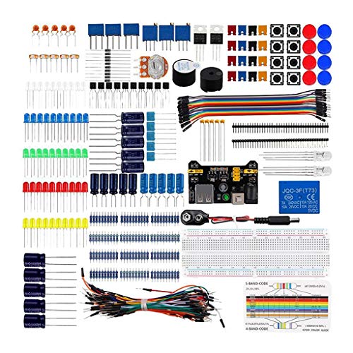 gazechimp Kit De Inicialização Placa De Ensaio LED Jumper Cabos Fios Botões LEDs