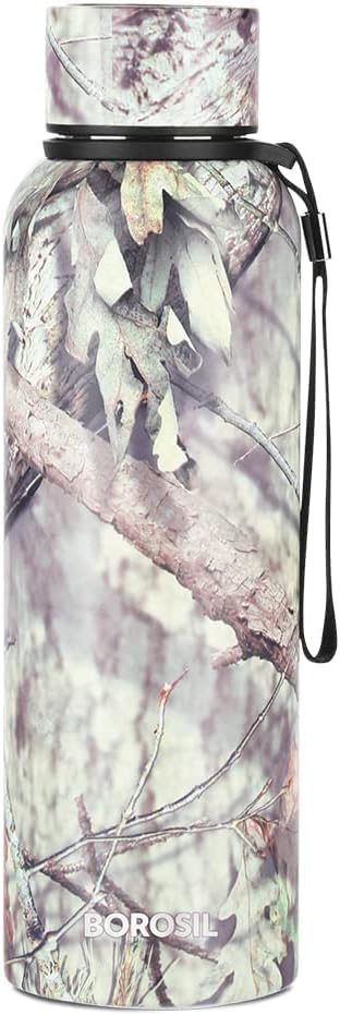 Insulated Water Bottle, 24 Oz, Double Walled Insulated Vacuum Water Bottles, Stainless Steel Sports Flask, BPA Free, Reusable & Leak Proof, 22H Hot & Cold, Wide Mouth Bottle For Gym & Travel, Slate