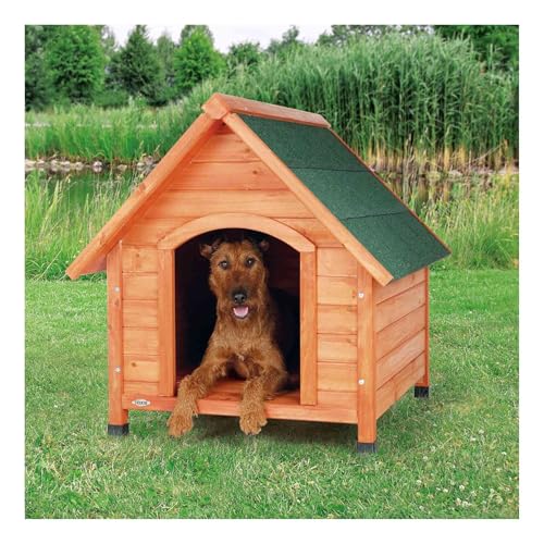 Trixie 39531 Natura Cottage Dog House– Outdoor Dog House For Medium Dogs With Weatherproof Sealer & Peaked Roof thumb #1