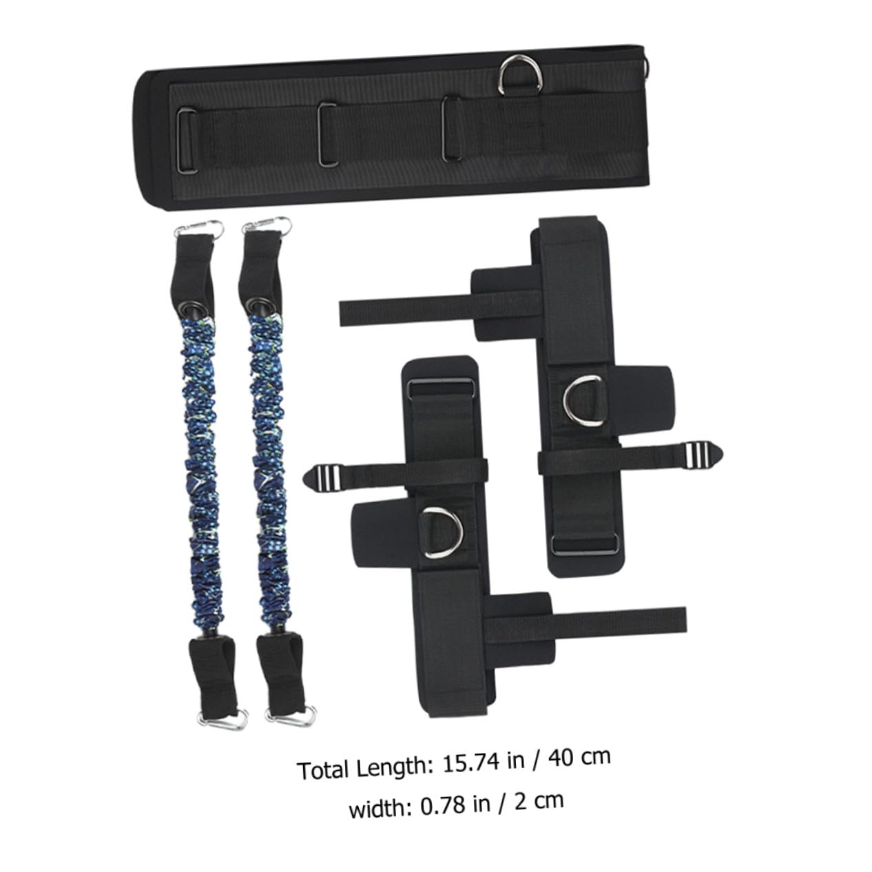 BESPORTBLE Banda de Resistencia para Piernas Kit de Entrenamiento para Casa Correas para Tobillos Bandas de Cintura Equipo de Fitness para Gimnasio Interiores para Entrenamiento de Rebote