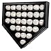 30 Baseball Display Case Cabinet Holder Rack Home Plate Shaped w/UV Protection- Lockable B30H-BL