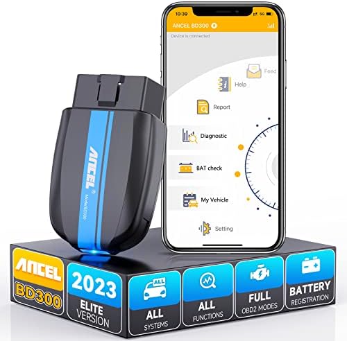 ANCEL BD300 OBD2 Scanner Bluetooth Fits for BMW Full System Code Reader Fits for BMW Diagnostic Tool with Battery Registration Tool Service EPB CBS ETC ABS Airbag & Powerful OBD2 Scanner for All Cars