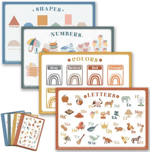 Babebay Disposable Placemats for Baby, 60 Pack Sticky