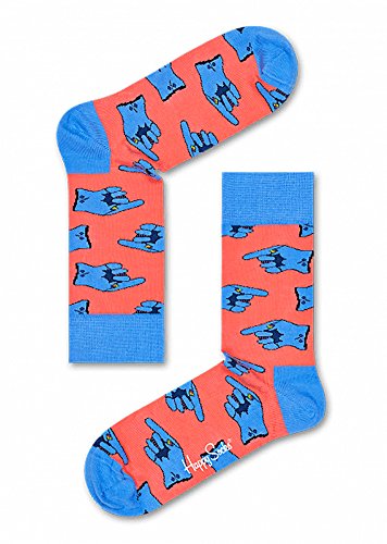 Happy Socks Unisex The Beatles Limited Edition Yellow Submarine Glove Socks (One Pair) (Blue Multi, 10-13)