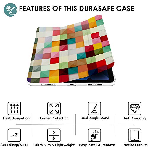 Image of DuraSafe Cases for iPad PRO 11 Inch 1st [ PRO 11 1 Gen 2018 ] A1980 A1934 A2013 A1979 MTXN2HN /A MTXP2HN /A MTXR2HN /A MTXQ2HN /A MTXT2HN /A Ultra Slim Smart Auto Sleep /Wake Printed PC Cover - Color Grid