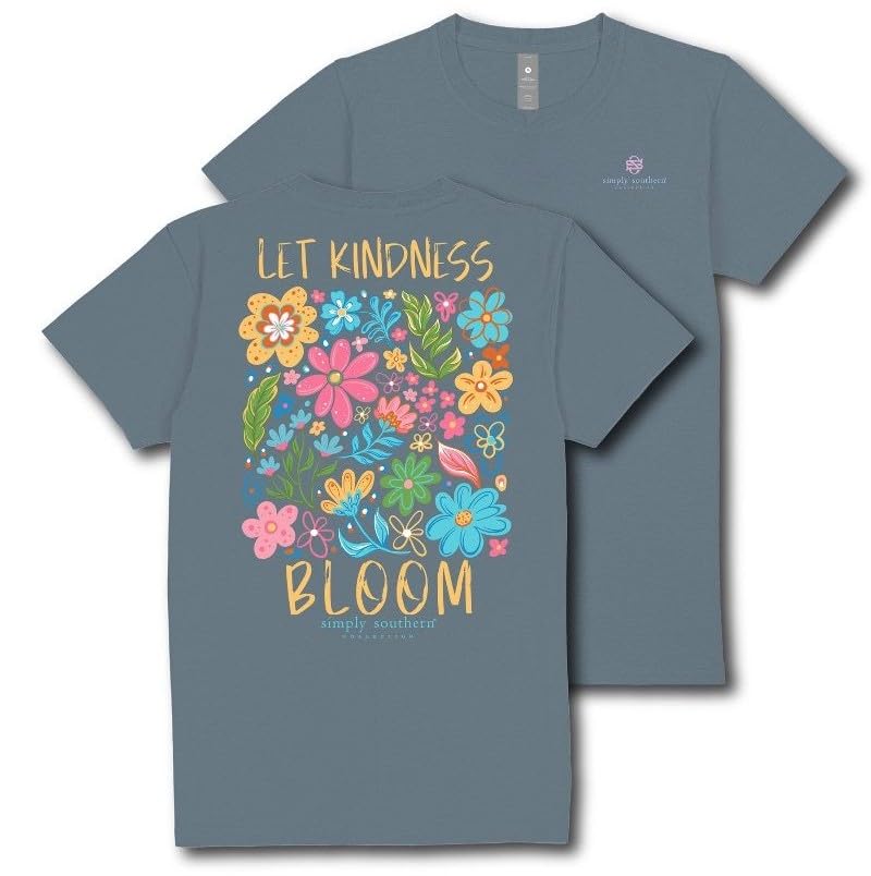 Simply Southern Let Kindness Bloom - Flowers - Adult T-Shirt