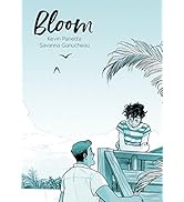 The cover of Bloom, featuring two boys chatting on a boardwalk