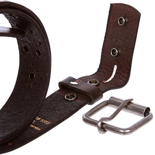 Snap On Oil Tanned Rustic Full Grain Leather Belt With Grommets Detailing2