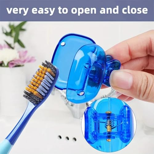 Image of TASMAX Toothbrush Cover case Protector Cap Brush Pod [Multicolor ] Pack 6