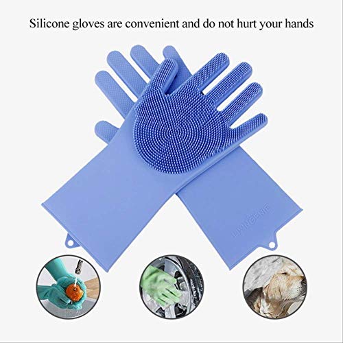 Preisvergleich Produktbild Haushalt Spulhandschuhe Magic Silicone Reinigungshandschuhe Geschirrspülhandschuhe Für Die Küche Haushaltsreinigung Wiederverwendbare Schwammhandschuhe C