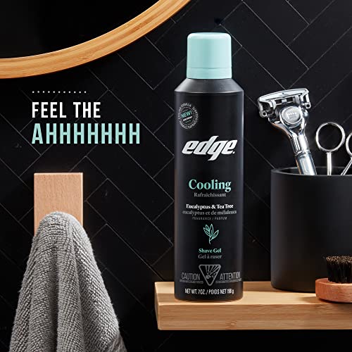 Edge Shave Gel For Men, Cooling Eucalyptus & Tea Tree, 7Oz (3 Pack) - Shaving Gel For Men That Moisturizes, Protects And Soothes To Help Reduce Skin Irritation #TOP6