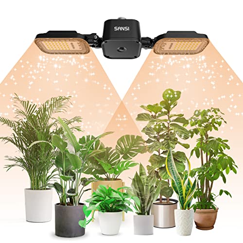 SANSI LED Grow Lights for Indoor Plants, Full Spectrum High PPF Plant Grow Light, 60W Indoor Plant Lights for 2x3ft Growing, Seed Starting, Blooming and Fruiting, E26 Base (Not Include Power Cord)
