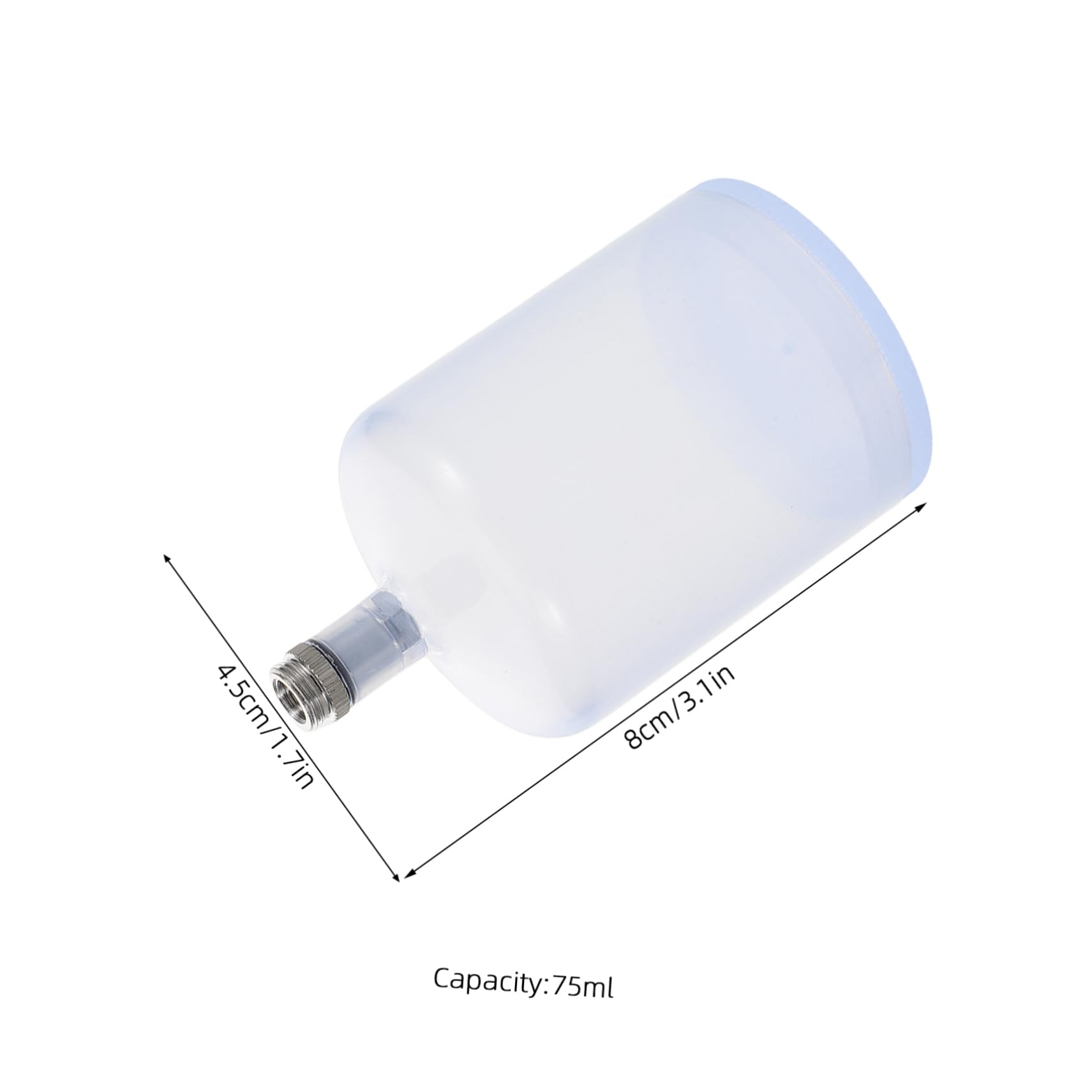 SHERCHPRY Airbrush Paint Cup: Refillable Storage Container 75 Ml Detachable Empty Plastic Air Feed Replacement Pot Carafe for Mixing Colors Painting
