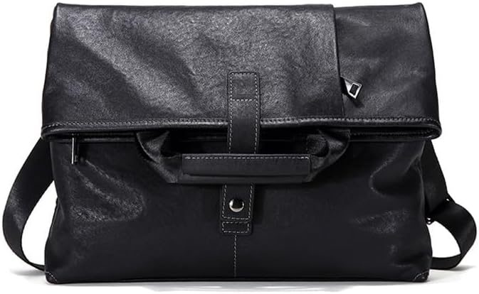 Genuine Leather Men's Bag Large Capacity Shoulder Cowhide Satchel