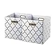 BAIST Fabric Storage Cubes,Nice Big Square Heavy Duty Fabric Decorative Cubby Storage Cubes Bins Baskets for Nursery Bedroom Office 2-Pack