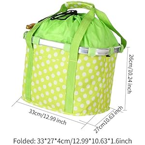   Bike-Basket-Small-Pets-Cat-Dog-Folding-Carrier-Removable-Bicycle-Handlebar-Front-Basket-Quick-Release-and-Easy-to-Install-Detachable-Cycling-Bag-Green
