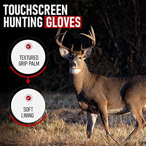 Decoypro Touchscreen Hunting Gloves For Men - Camo Gloves For Bow & Deer Hunting With Textured Grip Palm & Soft Lining - Lightweight Touchscreen Gloves & Hunting Accessories – One Size Fits Most L-Xl #TOP5