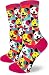 ModSocks Women's Pop Art Pitbull Crew Socks in Magenta (Fits Most Women Shoe Size 6-10)