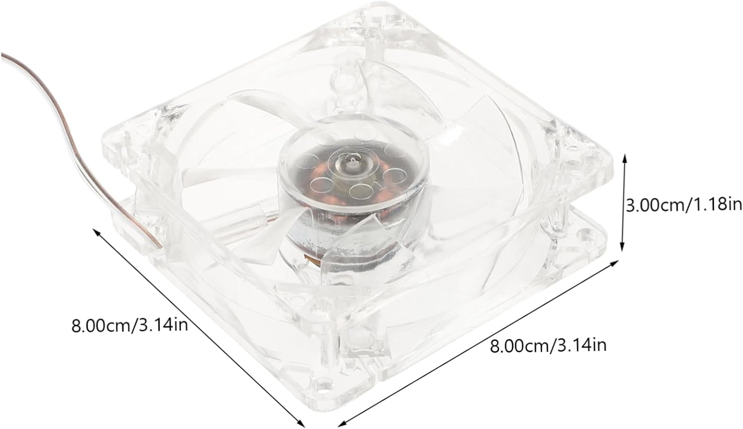 BESPORTBLE Hamster Cage Cooling Fan USB Plug in 8cm Plastic Mini Fan image 2