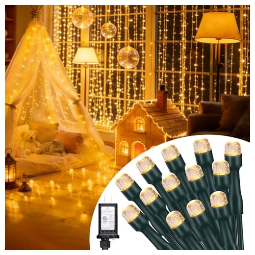 LUMLLSAJI 200 LED Fairy Lights 66 ft LED Twinkle Lights 8 Modes Green