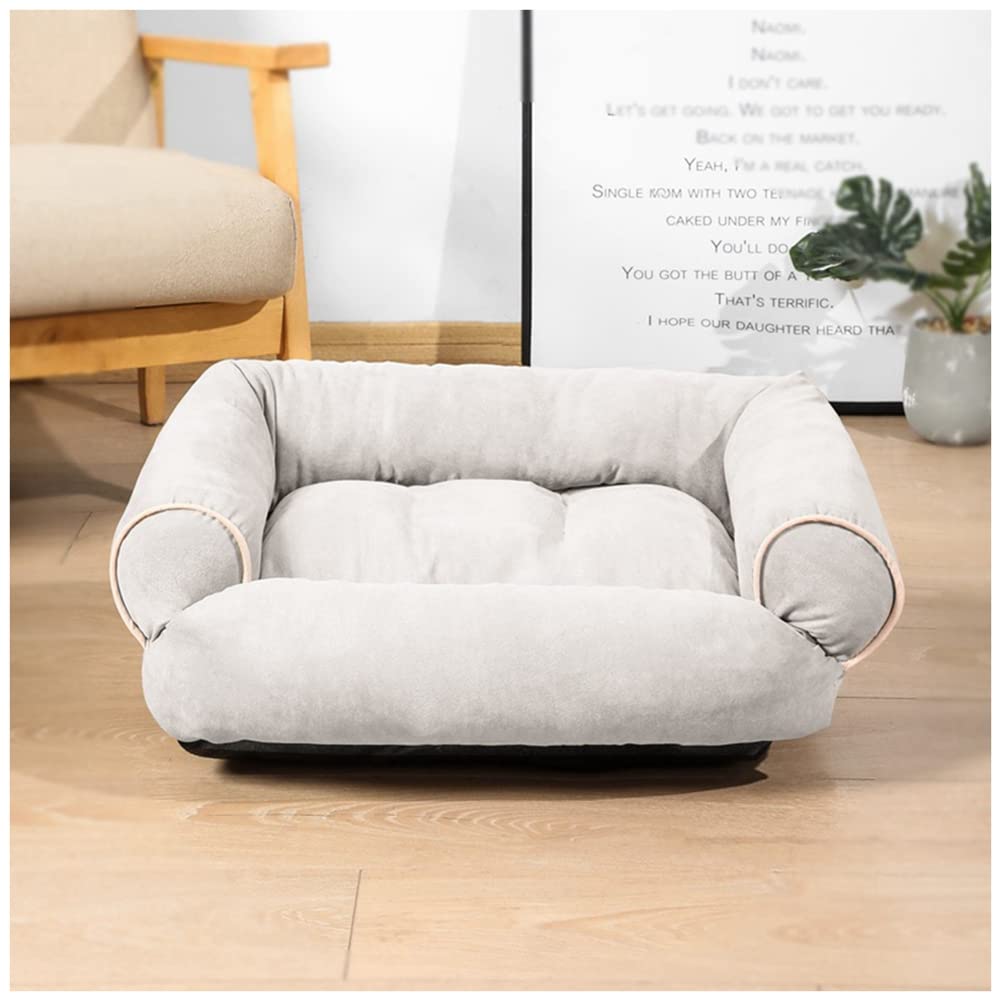 MISSMAO Dog Sofa Bed - Washable Orthopedic Dog Beds and Couch Kennel Bed for Large Dogs Cats and Puppy Bed Sofa with Slip-Resistant Bottom,Grey1,4XL(115x67x24cm)