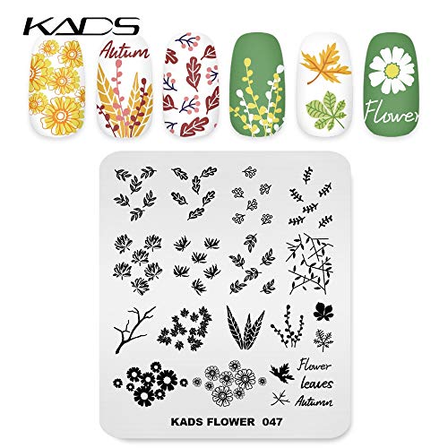 KADS Nagel-Stempelplatte Blume Natur Nail Art Stempel Schablone DIY Bild Schablone Maniküre Stamping Platte Schablone Werkzeuge (FL047) – Bild 3