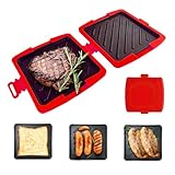 Sandwich Maker - Tostapane antiaderente per microonde | Pressa per snack portatile | Strumento di cottura compatto per toast per colazione veloce, per viaggi, casa, dormitorio