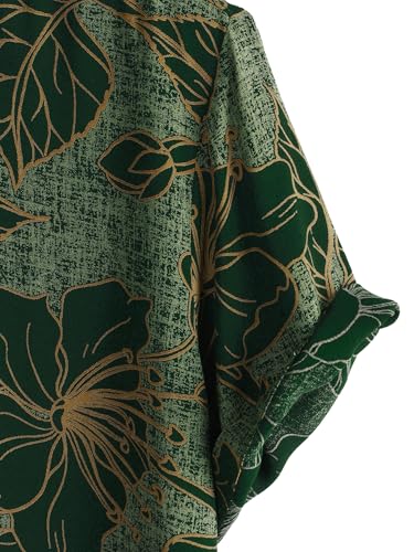 Image of JOTOOK Mens Hawaiian Shirt Short Sleeve Button Down Tropical Shirts Casual Floral Summer Beach Shirt