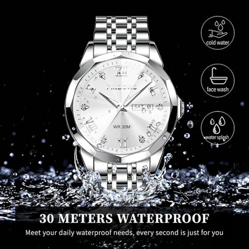 Image of PINDOWS Watch for Men Big Dial Analog Digital Black Silicone Sport Multifunction Luminous LED Dial Waterproof Watches Fashion Wristwatches
