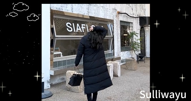 [Sulliwayu] ベンチコート ロング中綿コート 冬 レディース ロングコート 可愛い ロング丈 ハイネック ボリューム