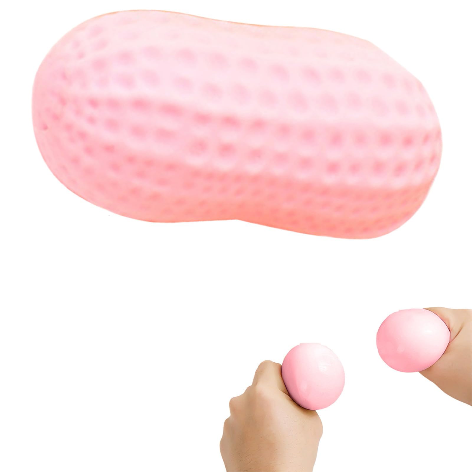 Regular Soft Peanut Squishy Stress Ball, Quiet Squeeze‑Only Fidget