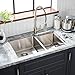 Signature Hardware 448366 Ortega 32" Undermount 60/40 Double Basin Stainless Steel Kitchen Sink