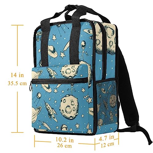 Cartable astronaute bleu pour garçon avec bretelles réglables - 5