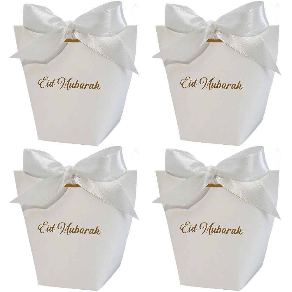 Bolsas de regalo para fiesta musulmana de Ramadán, 50 cajas de Eid Mubarak