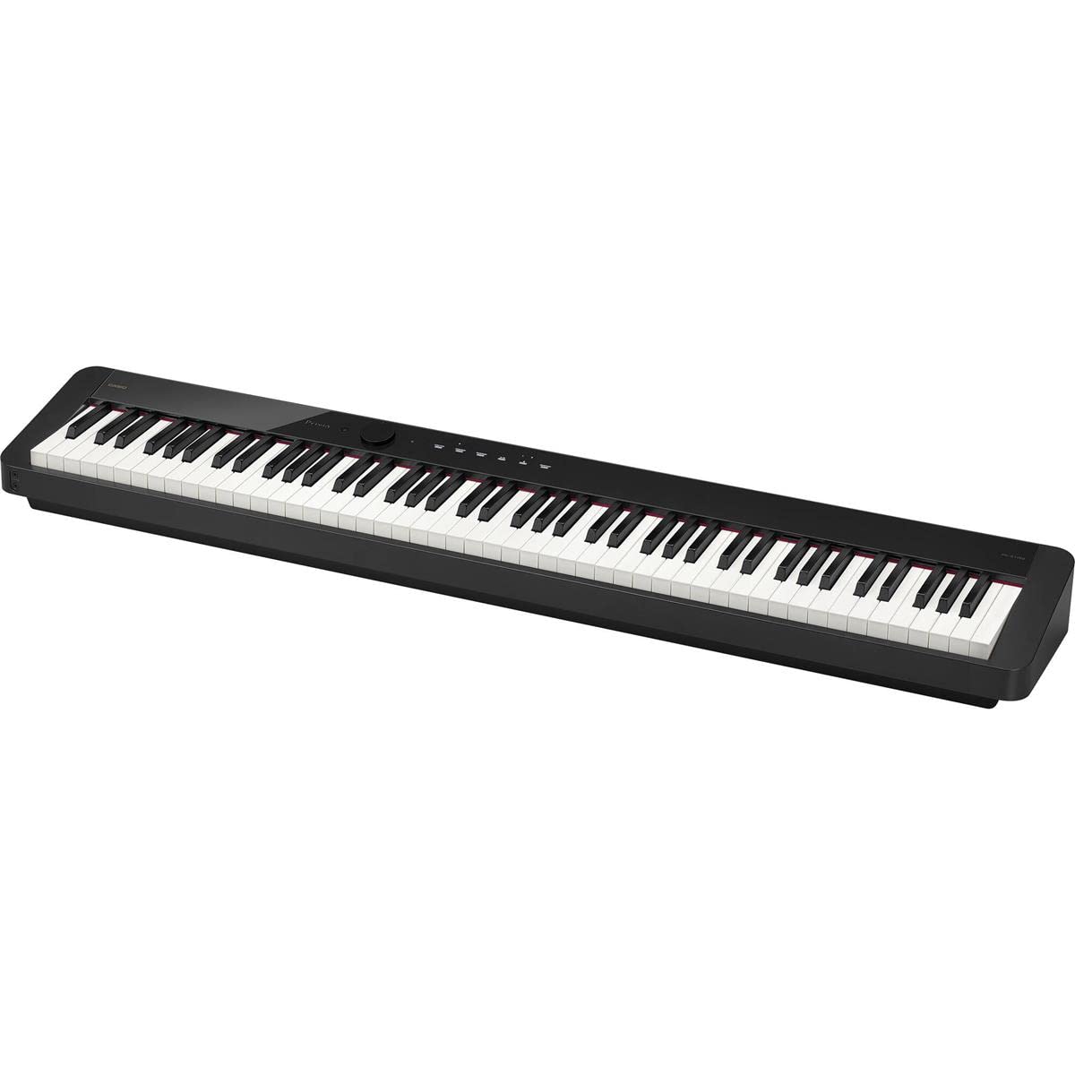 Casio PX-S1100 Privia Piano Digitale Portatile 88 Tasti con Adattatore Bluetooth, Pacchetto Nero con Auricolare da Studio, Supporto per Tastiera, Panchina, Pedale di Sostegno