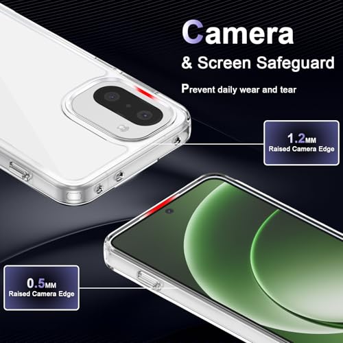 Image of Case for OnePlus 15R 5G, Military Grade Drop Protection Phone Case, Yellowing Resistant, Anti-Scratch Hard PC Back, Shockproof Hard Ultra-Thin Protective Cover, Clear