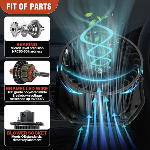 Image of Blower Motor 700100 Fit for GMC C3500 /Yukon /K3500 /C2500 /K2500 1997-00, K1500 /C1500 1997-98, for Chevy C3500 /K2500 /K3500 /Tahoe 1997-2000, K1500 /C2500 /C1500 1997-98,for Cadillac Escalade 1999-00