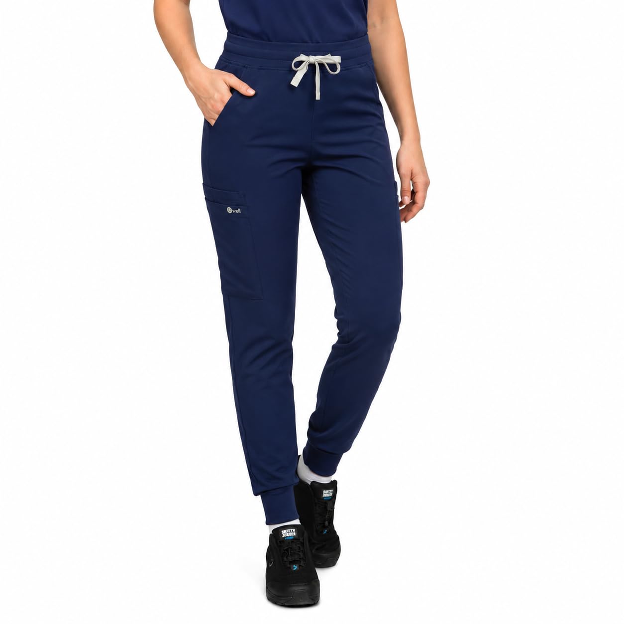 B-well Aurelia Medizinische Hose Jogger – Antimikrobiell, geruchshemmend, knitterfrei – 6 Tasche und Verstellbarer Taille