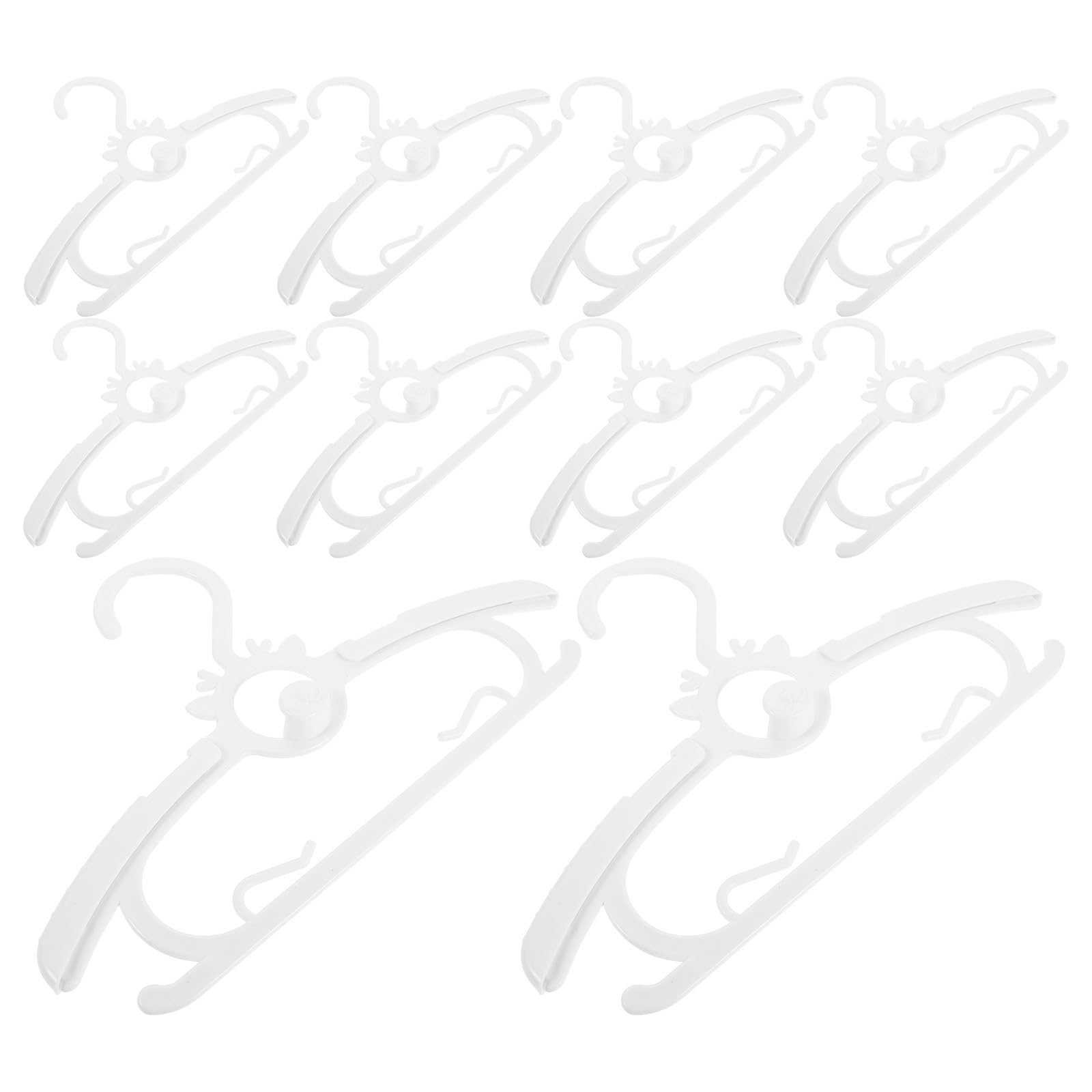Toddmomy 30 Piezas Perchas para Bebés Perchas Organizadoras de Armario Extensibles, Plástico, Antideslizantes, Ajuste de Longitud, Color Claro, para Ropa y Vestidos, Armario Infantil